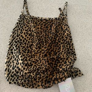 Romwe leopard print top